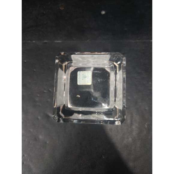 PartyLite Chrysanthemum Votive Holder, Square Glass Candle Holder, Candle Holder - Picture 7 of 9